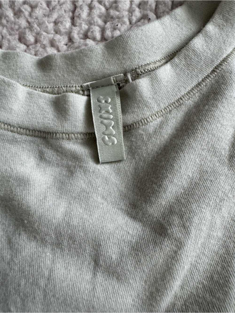 SKIMS Cotton Jerset TShirt in Light Sage Green